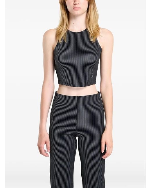 On Shoes Blue All Day Sleeveless Crop Top