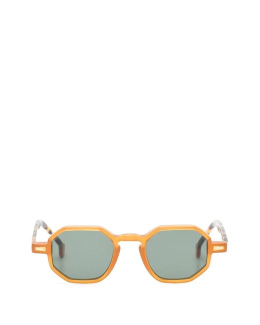 Kyme Orange Rio Geometric-Frame Sunglasses
