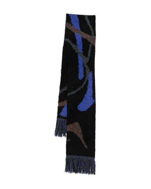 Sciarpa Con Motivo Jacquard di KHOKI in Blue
