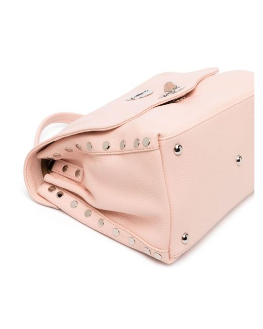 Borsa a spalla con borchie di Zanellato in Pink