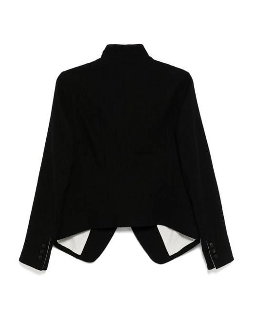 Forme D'expression Black Stand Up-Collar Jacket