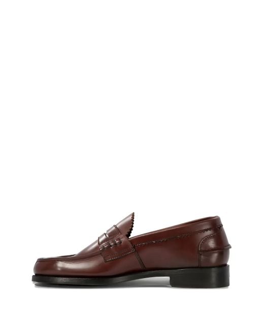 Saxone Of Scotland Brown Arran 1407/03 Penny Leather Loafers for men