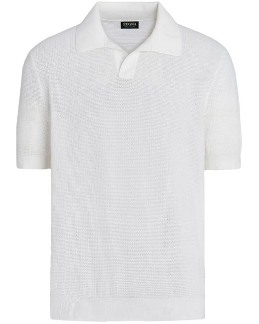 Zegna Klassisches Poloshirt in White für Herren