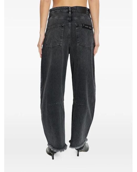 AllSaints Black Payton Frayed Jeans