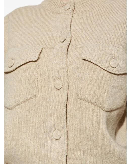 Fendi Natural Pocket Button Cardigan