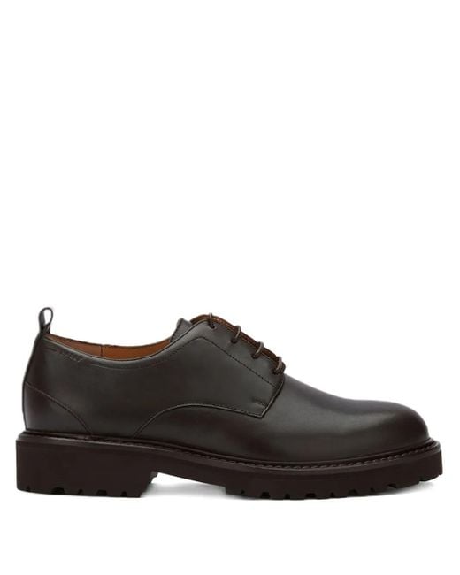 Bally Leren Derby Veterschoenen in het Black voor heren