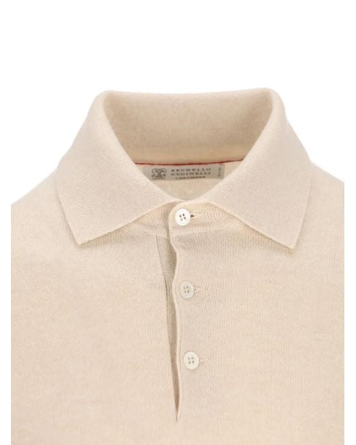 Brunello Cucinelli White Cashmere Sweater for men