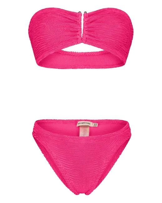 Paramidonna Frida テクスチャード ビキニ Pink