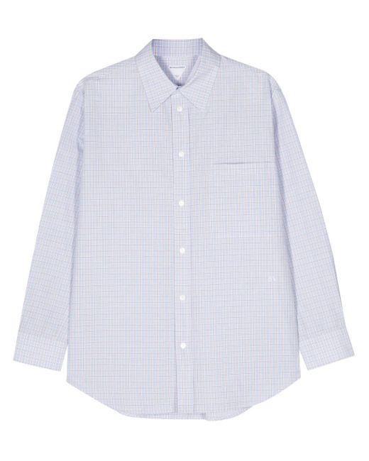 Bottega Veneta White Check-pattern Shirt