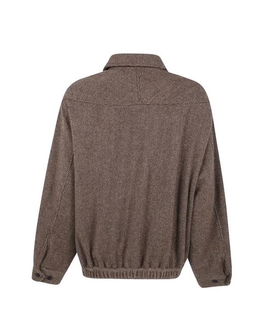 Polo Ralph Lauren Brown Herringbone-Pattern Wool Jacket