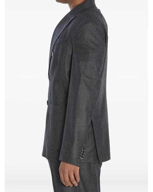 Barena Black Doria Bita Peaked-Lapels Blazer for men