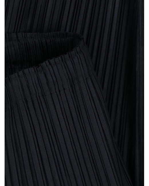 Pleats Please Issey Miyake Black Pleated Trousers