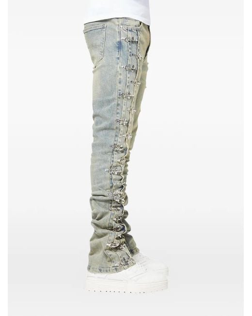 GUAPI Gray Jeans Aviation Clasp for men
