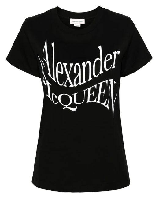 McQueen Black Mcqueen 'Cut And Sew' T-Shirt