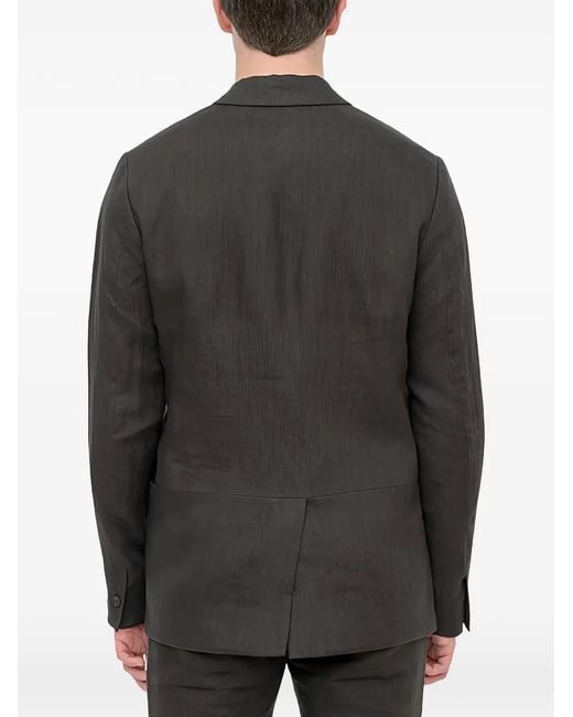 Label Under Construction Gray Single-Breasted Blazer for men