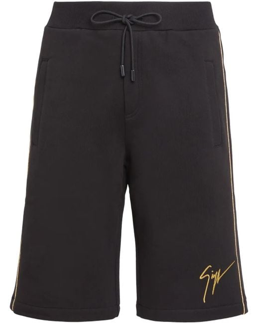 Giuseppe Zanotti Black Lr-16 Cotton Deck Shorts for men