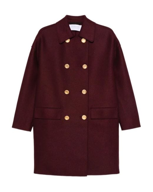 Harris Wharf London Red Double-breasted Coat