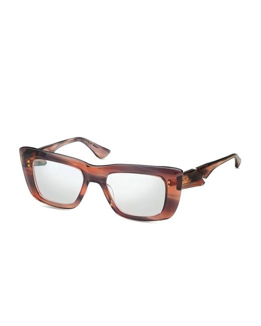 Dita Eyewear Brown Mahine Square Glasses