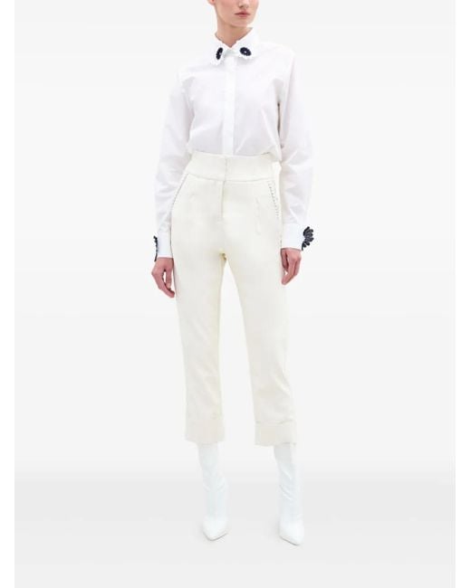 Silvia Tcherassi White Naroa Cotton Blouse