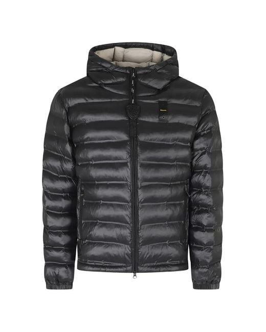 Blauer Black Charles Sorona Aura Quilted Hooded Jacket for men