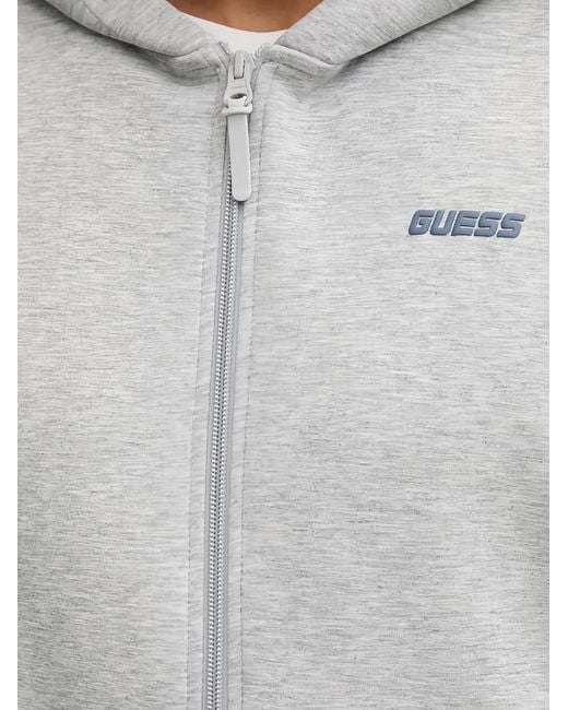 Guess Gray Zip-Up Hoodie for men