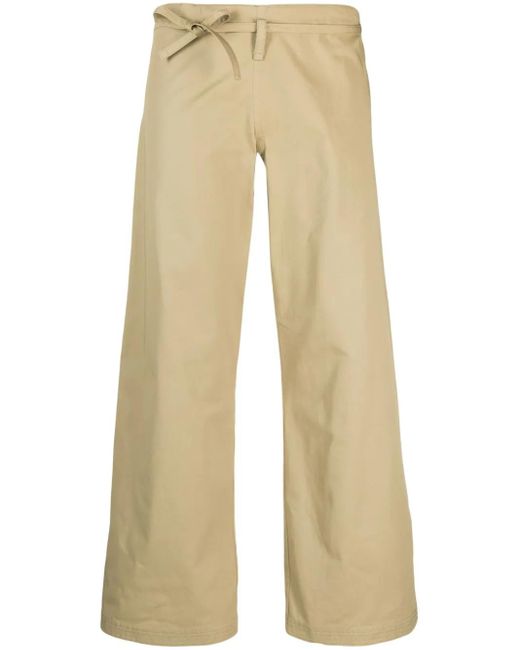 Quira Natural Low-Rise Cropped Trousers
