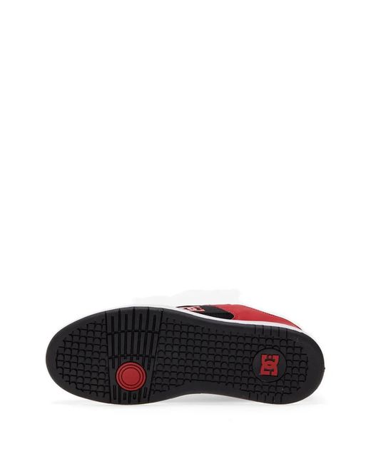 DC Shoes Red Manteca 4 Panelled Logo-Print Sneakers for men