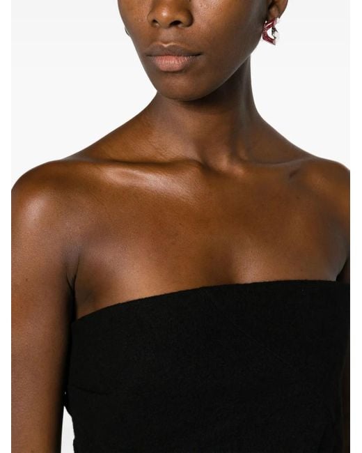 Top palabra de honor asimétrico Rick Owens de color Black