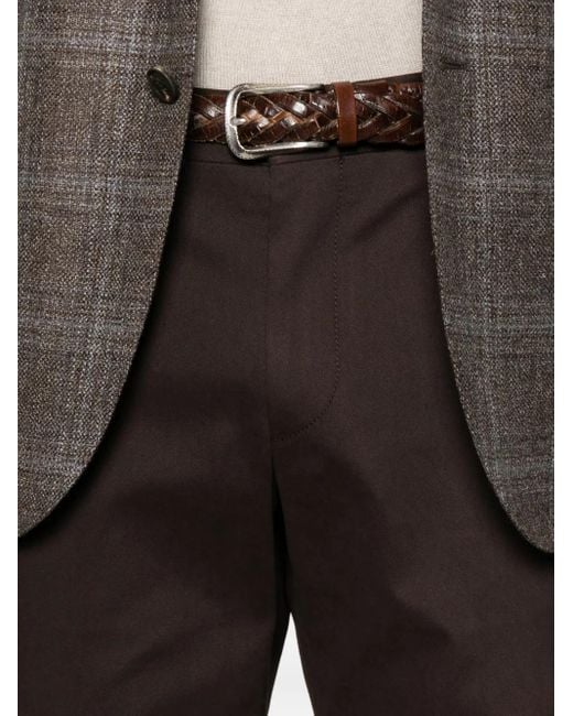 Corneliani Black Cotton Trousers for men