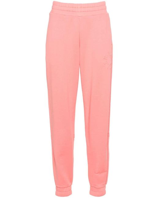 Moncler Pink High-Waisted Logo-Embossed Track Pants