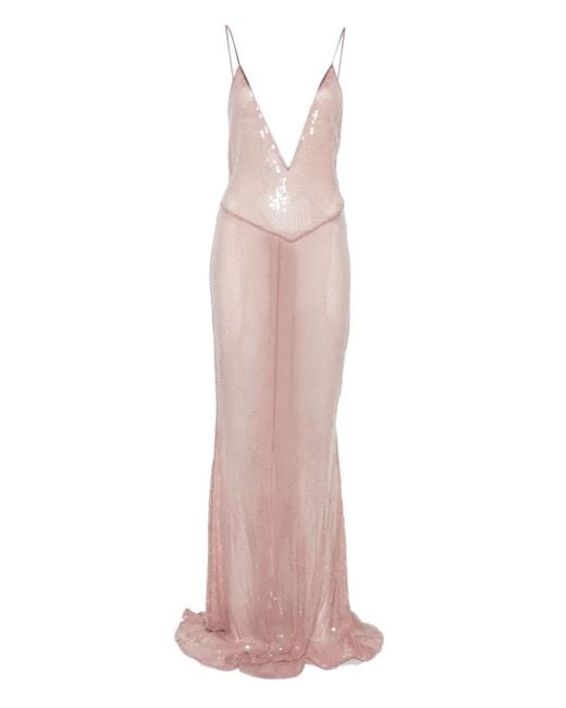 The New Arrivals Ilkyaz Ozel Pink Claudie Maxikleid