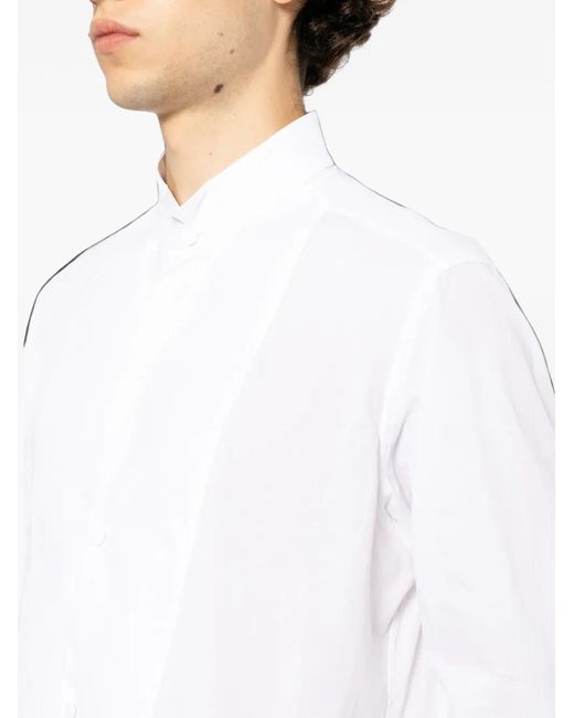 Tom Ford White Bib-Front Band-Collar Shirt for men