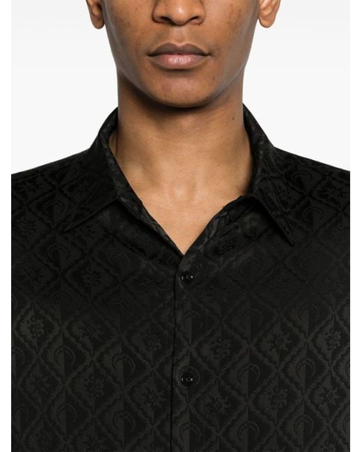 MARINE SERRE Overhemd Met Jacquard in het Black voor heren