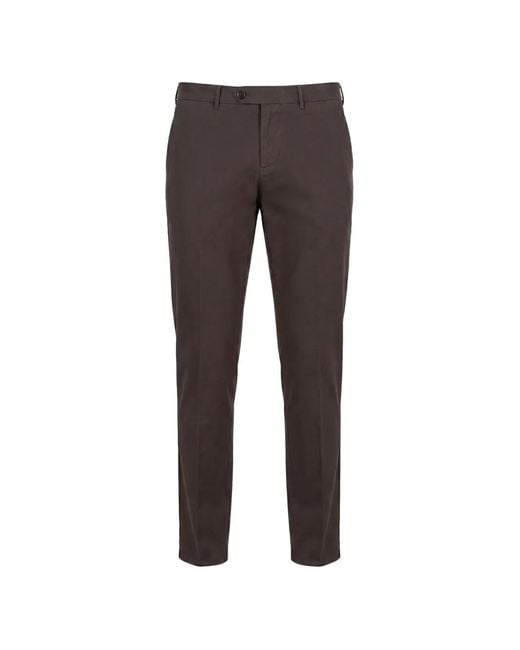 Brunello Cucinelli Gray Straight-Leg Cotton Trousers for men