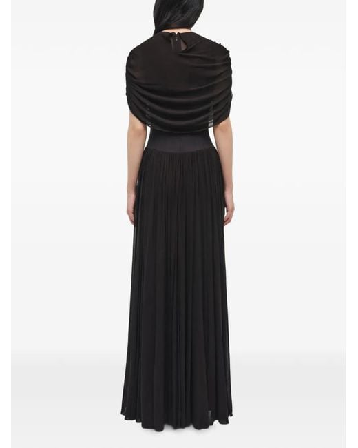 Jonathan Simkhai Black Nancie Draped-Jersey Maxi Gown