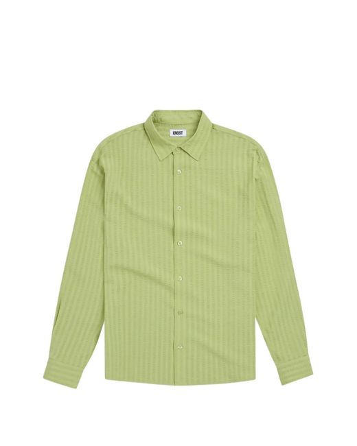 KROST Green Chemise Jordan À Rayures for men