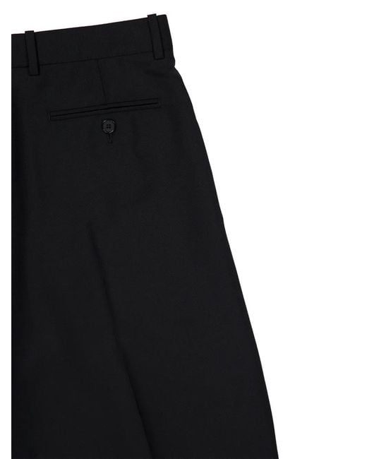 Givenchy Black Cropped Double-Pleat Trousers
