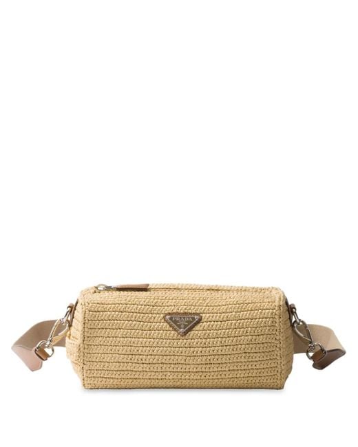 Prada Natural Crochet Crossbody Bag for men