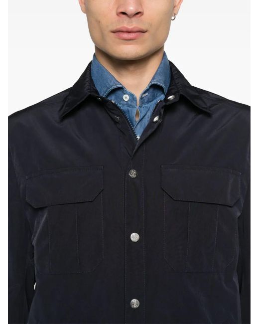 メンズ Brunello Cucinelli ロゴボタン ジャケット Blue