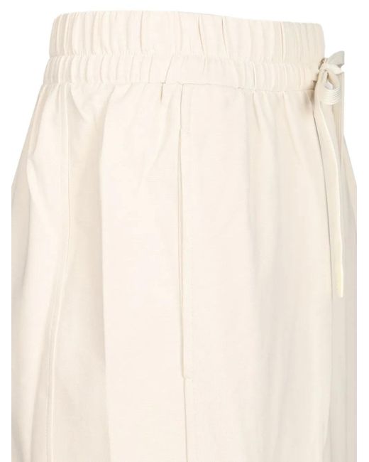 Weekend by Maxmara White Drawstring-Waist Jersey Skirt