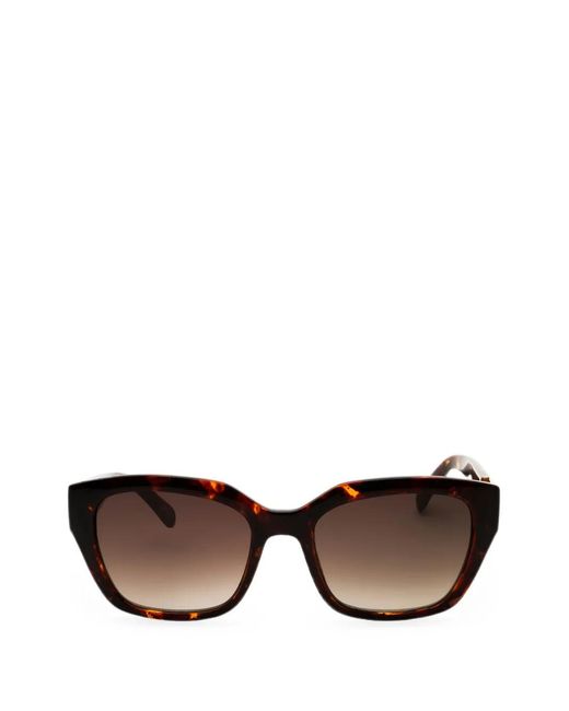 Fossil Brown Noor Rectangle-Frame Sunglasses