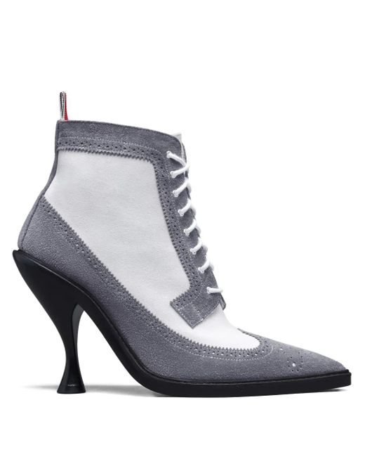 Thom Browne Blue Schnürstiefel Mit Kontrasteinsatz