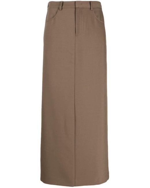 JNBY Brown Tailored Full-length Skirt