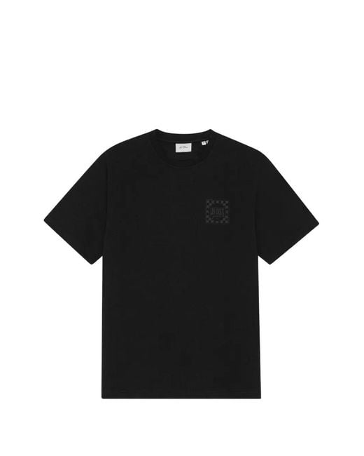 Les Deux Black Logo-Print Cotton T-Shirt for men