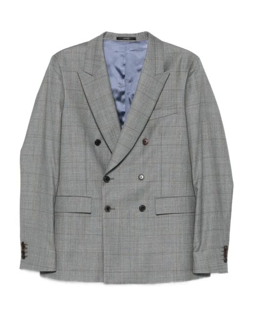 メンズ Paul Smith チェック ダブルジャケット Gray
