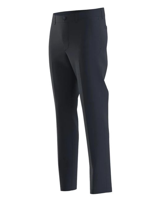 Boss Blue Logo-Patch Trousers for men