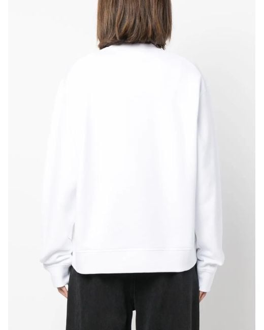 DSquared² White Icon-Print Cotton Sweatshirt