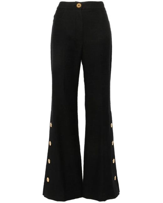 Patou Black Ausgestellte Tweed-Hose