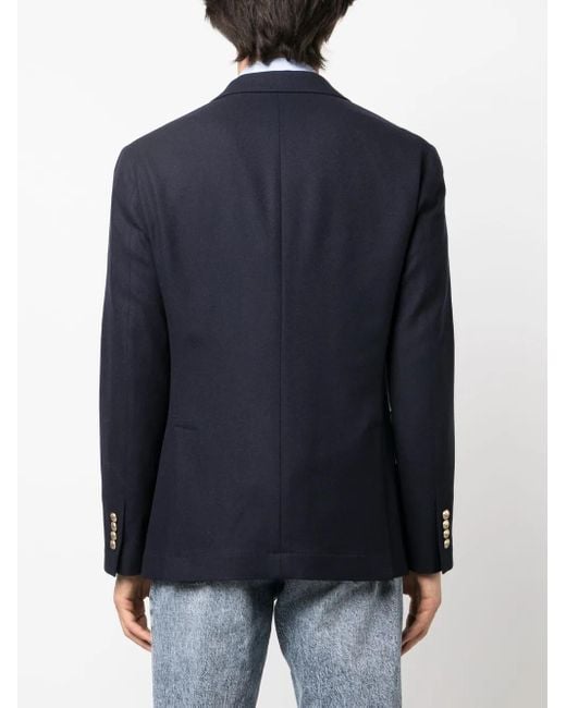 Brunello Cucinelli Blue Deconstructed Jacket for men