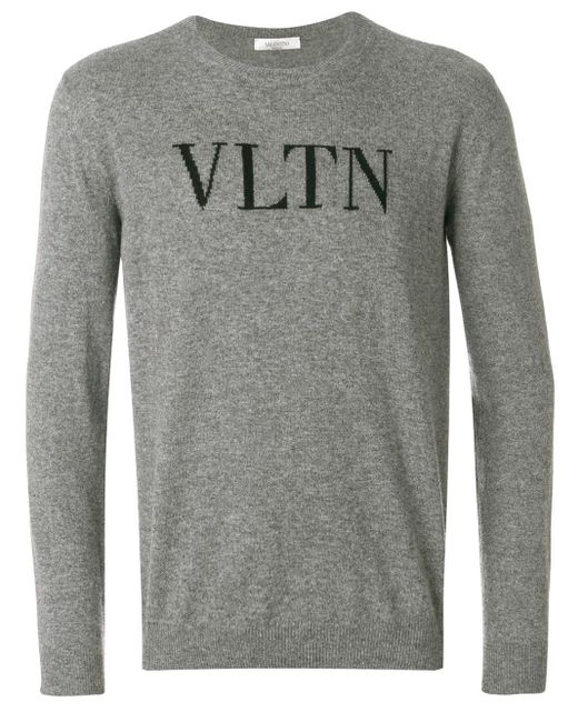 Valentino Gray Vltn Sweater for men